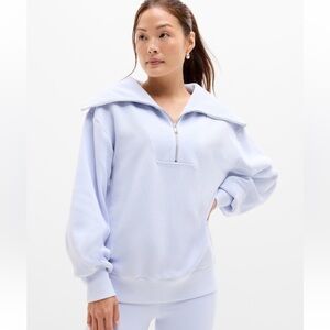 Ottoman Rib 1/4 Zip Sweatshirt in Gossamer